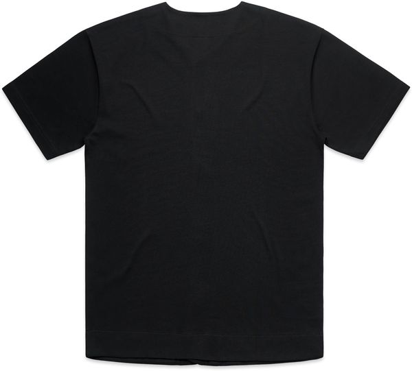 Am image of a Custom AS Colour Mens Heavy Baseball Jersey in Black!