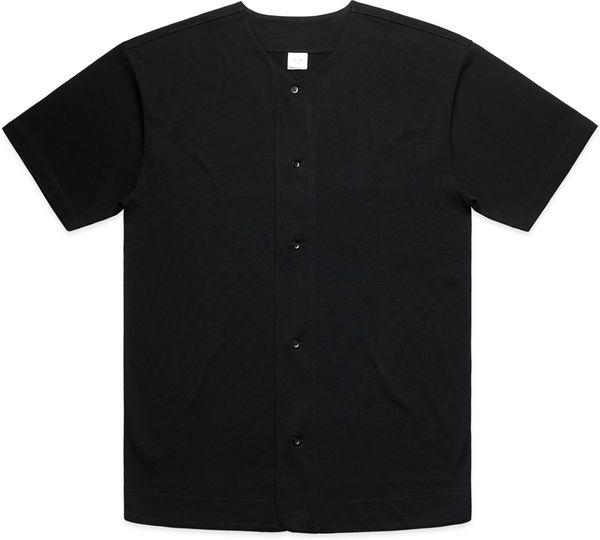 Am image of a Custom AS Colour Mens Heavy Baseball Jersey in Black!