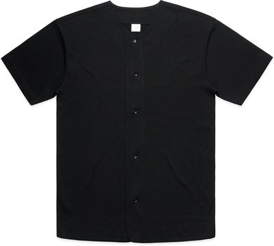 Am image of a Custom AS Colour Mens Heavy Baseball Jersey in Black!