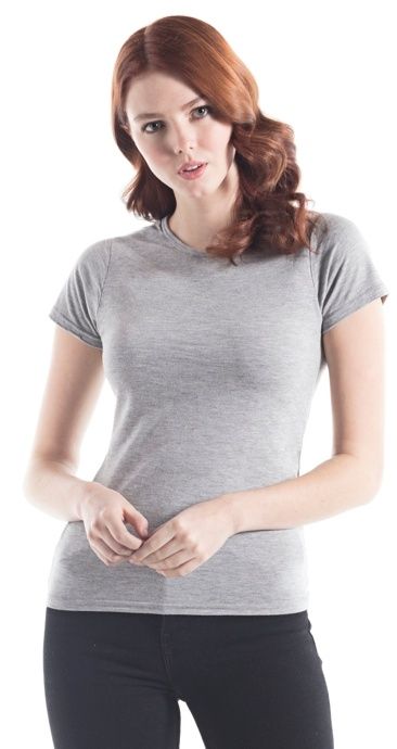 Jerico Bamboo Ladies Crewneck T in Heather Grey