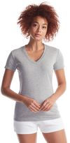 Am image of a Custom Jerico Ladies Bamboo Foundation V Neck in Heather Grey!