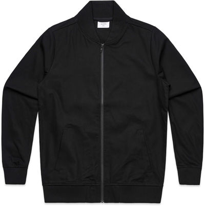 Am image of a Custom AS Colour Men's Bomber Jacket in Black!