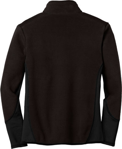 Am image of a Custom Port Authority RTek Pro Fleece Full Zip Jacket in Black/Black!