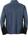 Am image of a Custom Port Authority RTek Pro Fleece Full Zip Jacket in Navy Heather/Black!