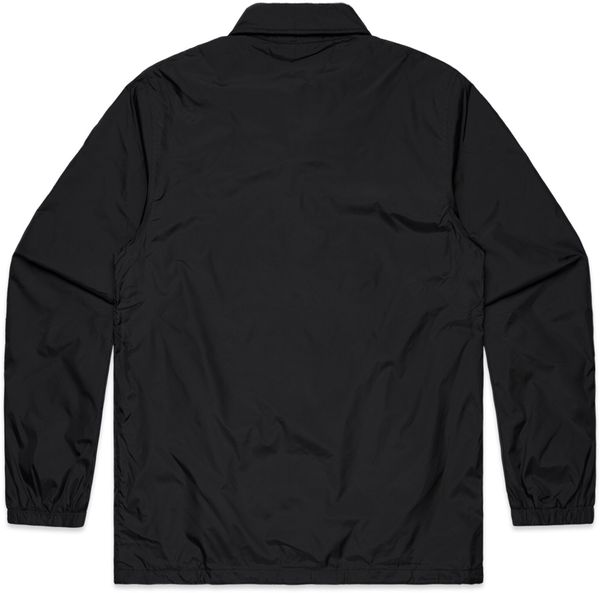 Am image of a Custom AS Colour Mens Coach Jacket in Black!