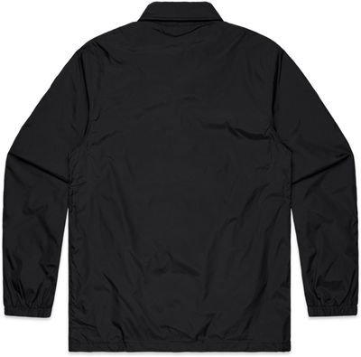 Am image of a Custom AS Colour Mens Coach Jacket in Black!