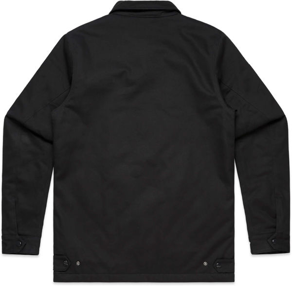 Am image of a Custom AS Colour Men's Work Jacket in Black!