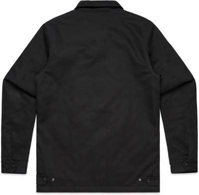 Am image of a Custom AS Colour Men's Work Jacket in Black!