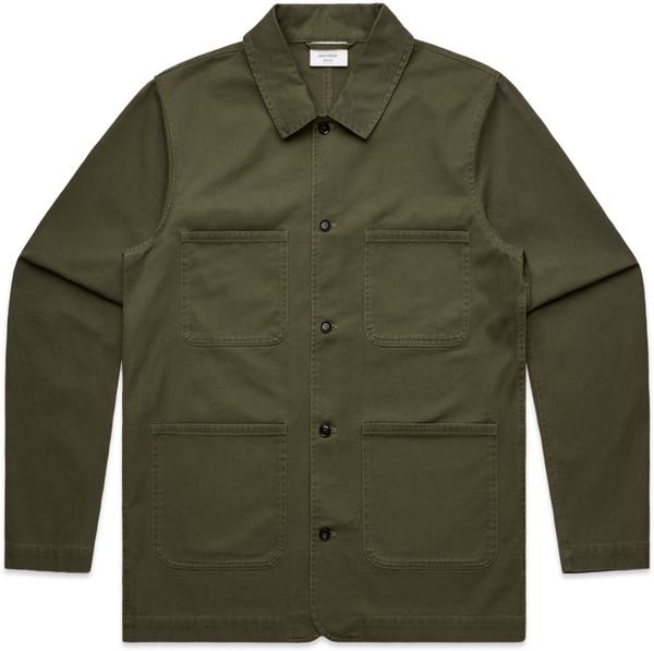 Am image of a Custom AS Colour Mens Chore Jacket in Army!