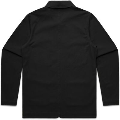 Am image of a Custom AS Colour Mens Chore Jacket in Black!