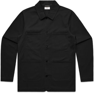 Am image of a Custom AS Colour Mens Chore Jacket in Black!