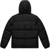 Am image of a Custom AS Colour Mens Hooded Puffer Jacket in Black!