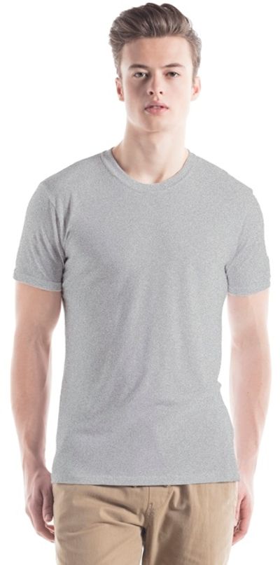 Am image of a Custom Jerico Slim Fit Bamboo Crew Neck T Shirt in Heather Grey!