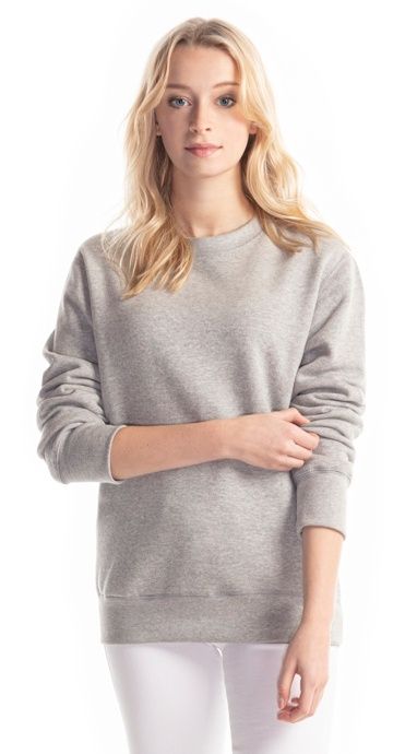 Jerico Premium Eco Fleece Crewneck Sweatshirt in Heather Grey