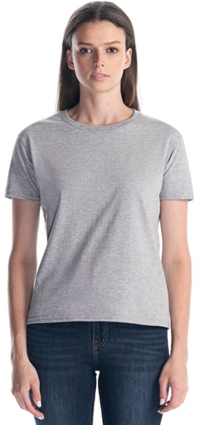 Am image of a Custom Jerico Ladies Box Cut T Shirt in Heather Grey!