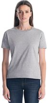 Am image of a Custom Jerico Ladies Box Cut T Shirt in Heather Grey!