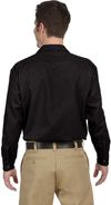 Am image of a Custom Dickies Long Sleeve Work Shirt in Black!