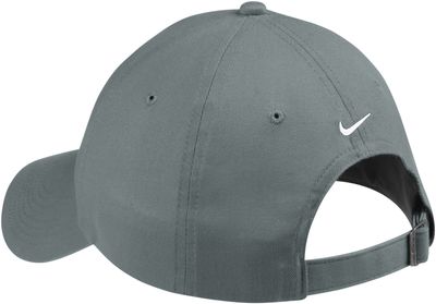 Am image of a Custom Nike Unstructured Twill Cap in Dark Grey!
