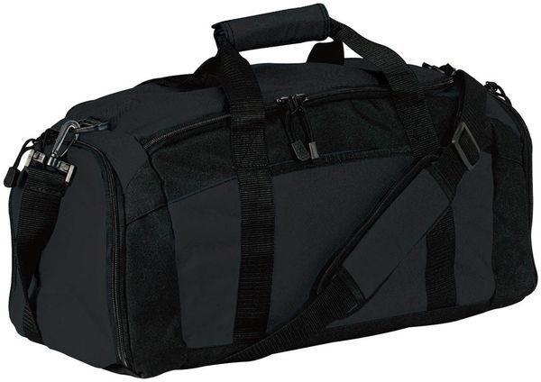 Am image of a Custom Port Authority Gym Bag in Black!