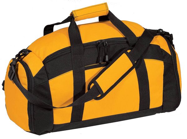 Am image of a Custom Port Authority Gym Bag in Gold!