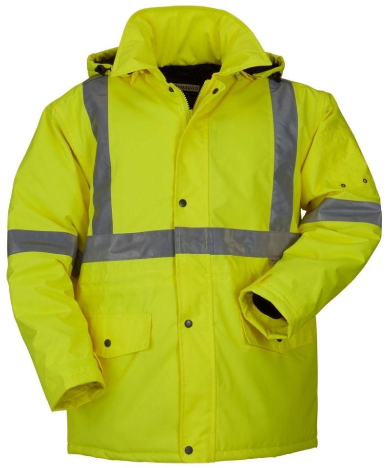 Sumaggo High Visibility Winter Parka Jacket in Lime