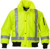 Am image of a Custom Sumaggo High Visibility Winter Bomber Jacket in Lime!