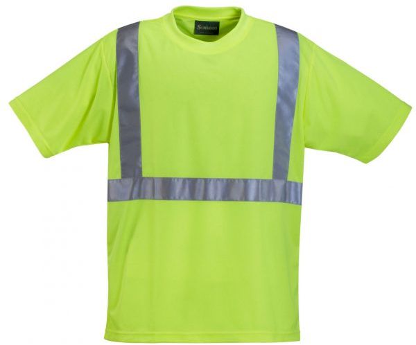 Am image of a Custom Sumaggo High Visibility Polyester Wicking Shirt in HV YELLOW!