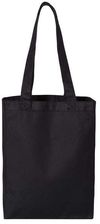 Am image of a Custom QTees 12L Gussetted Shopping Bag in Black!