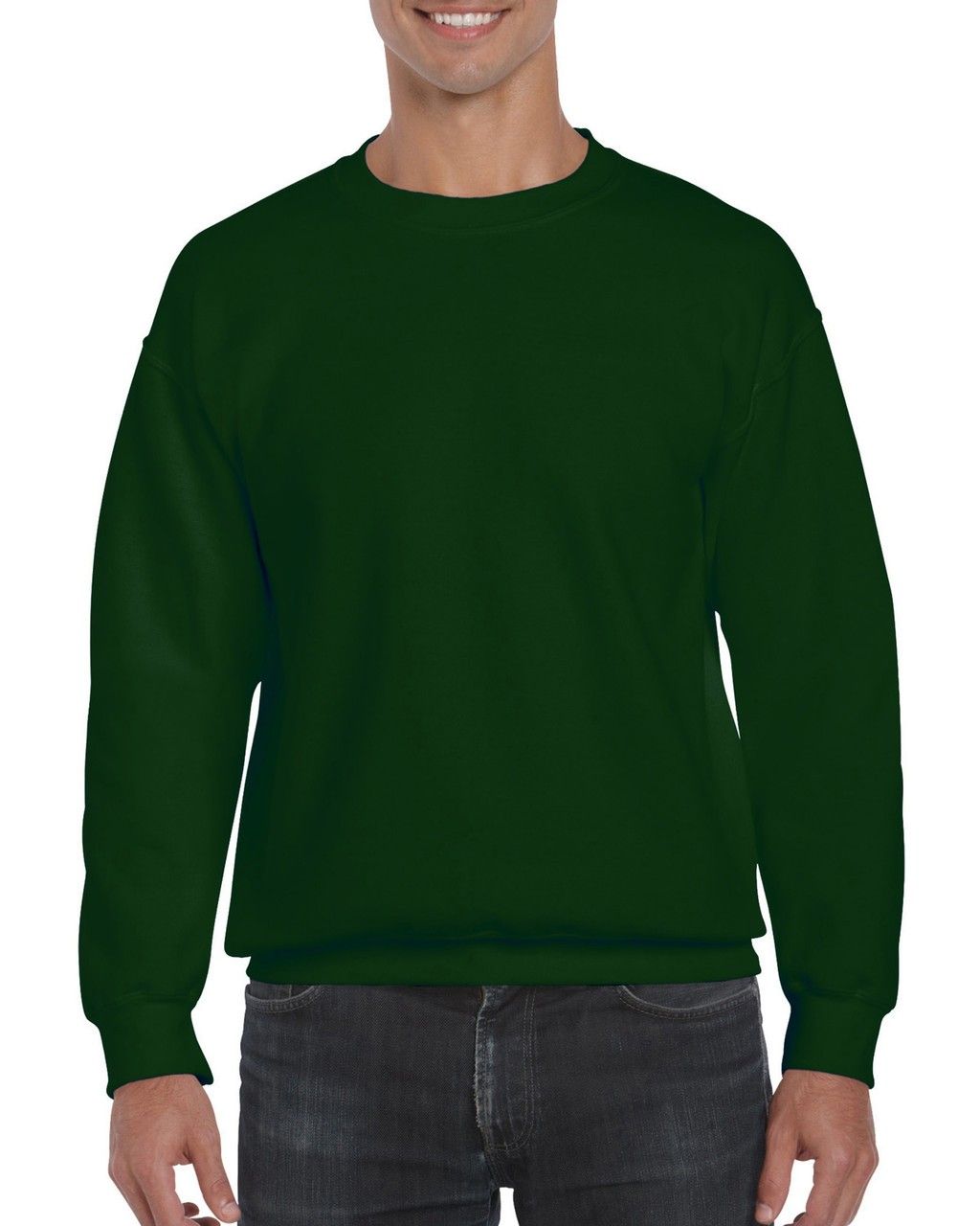 Gildan Adult DryBlend Fleece Crew in Forest Green