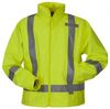 Am image of a Custom Sumaggo High Visibility Spring Jacket in Lime!