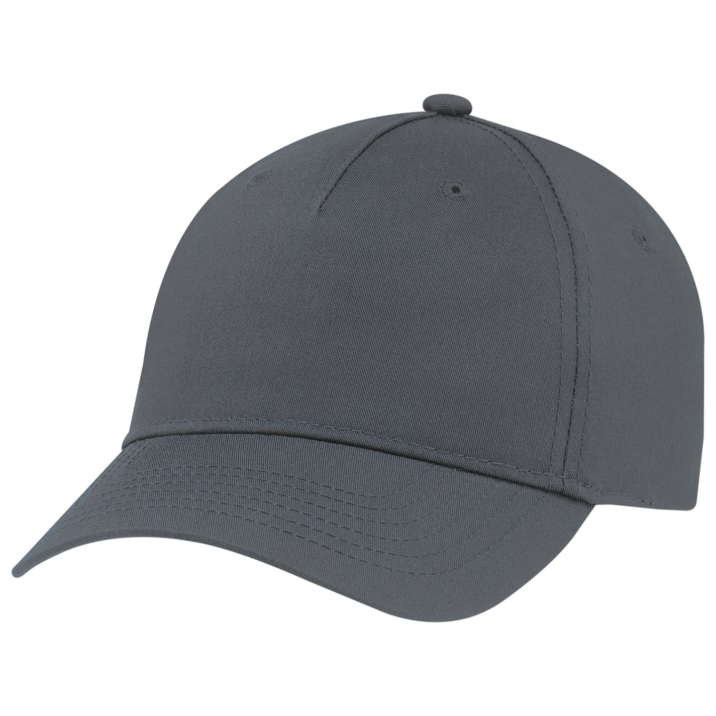 AJM Polycotton 5 Panel Constructed Full Fit Five Cap in Charcoal