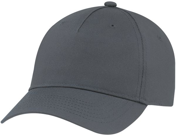 Am image of a Custom AJM Polycotton 5 Panel Constructed Full Fit Five Cap in Charcoal!