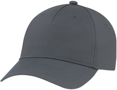 Am image of a Custom AJM Polycotton 5 Panel Constructed Full Fit Five Cap in Charcoal!
