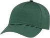 Am image of a Custom AJM Polycotton 5 Panel Constructed Full Fit Five Cap in Forest Green!