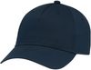 Am image of a Custom AJM Polycotton 5 Panel Constructed Full Fit Five Cap in Navy Blue!