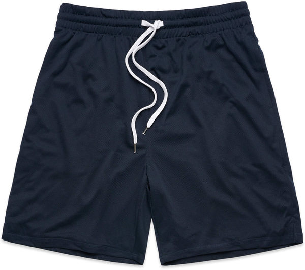 Am image of a Custom AS Colour Men's Court Shorts in Navy!