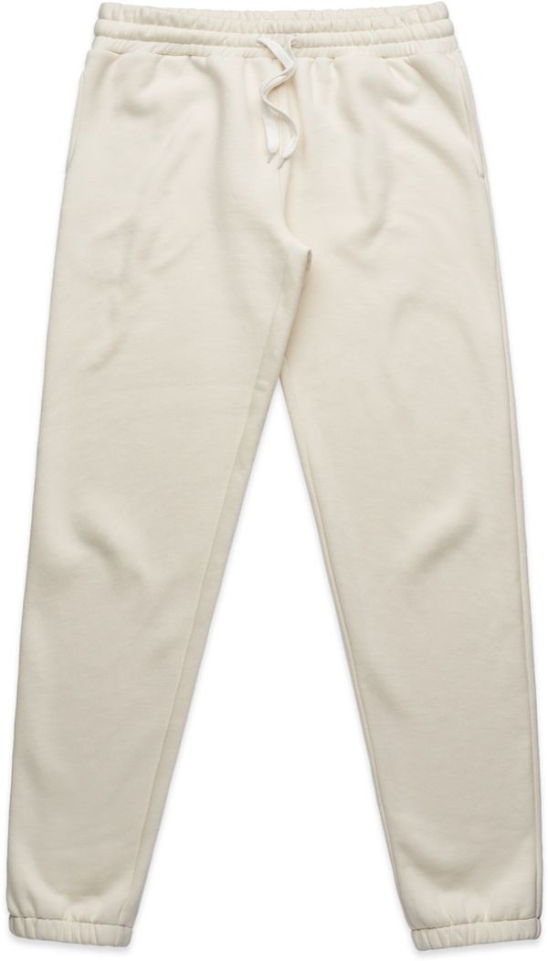Am image of a Custom AS Colour Mens Stencil Track Pants in Ecru!