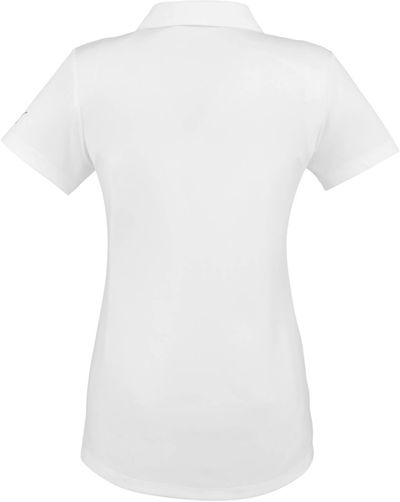 Am image of a Custom Puma Golf Ladies' Icon Golf Polo in BRIGHT WHITE!