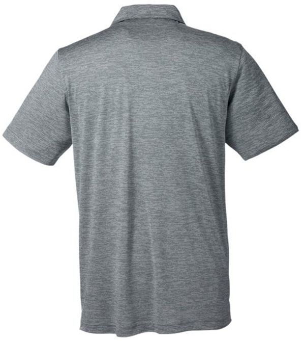 Am image of a Custom Puma Golf Men's Icon Heather Polo in Quiet Shade!