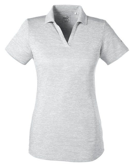 Puma Golf Ladies' Icon Heather Polo in Bright White