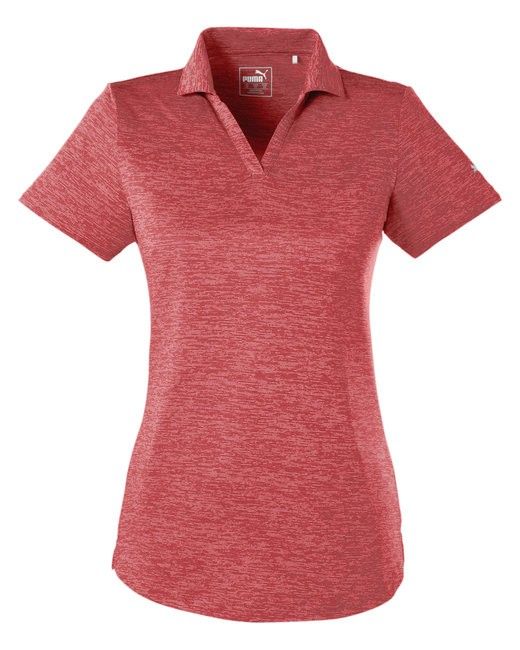 Puma Golf Ladies' Icon Heather Polo in High Risk Red