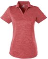 Am image of a Custom Puma Golf Ladies' Icon Heather Polo in High Risk Red!