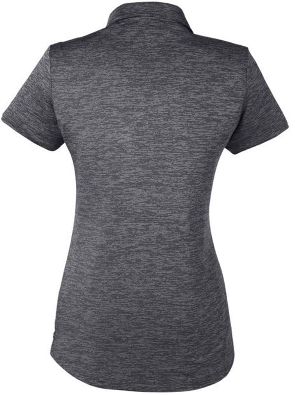 Am image of a Custom Puma Golf Ladies' Icon Heather Polo in Puma Black!