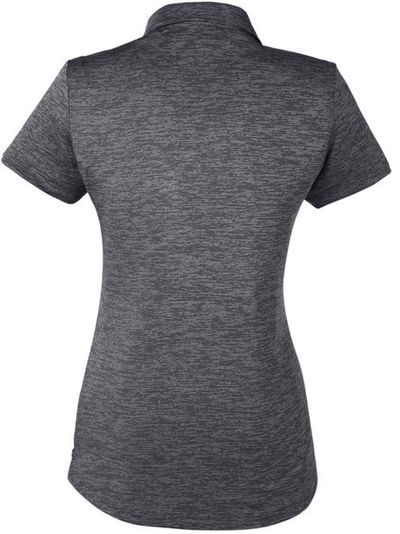 Am image of a Custom Puma Golf Ladies' Icon Heather Polo in Puma Black!