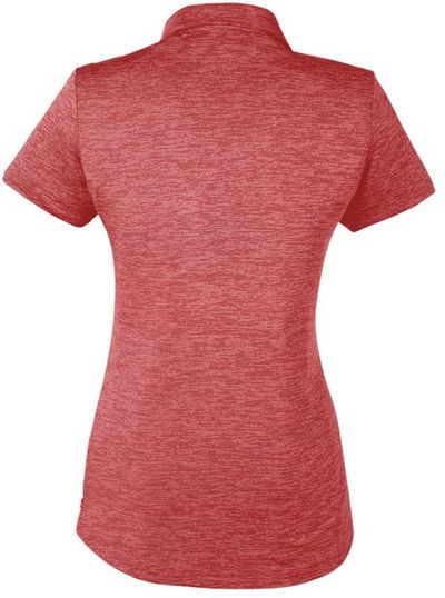 Am image of a Custom Puma Golf Ladies' Icon Heather Polo in High Risk Red!