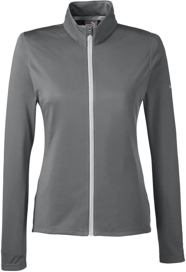 Am image of a Custom Puma Golf Ladies' Icon Full Zip in QUIET SHADE!