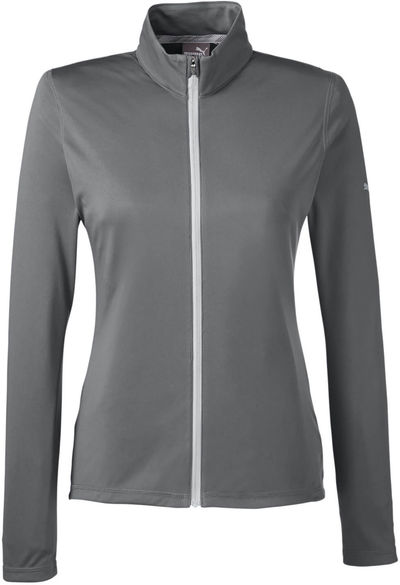 Am image of a Custom Puma Golf Ladies' Icon Full Zip in QUIET SHADE!