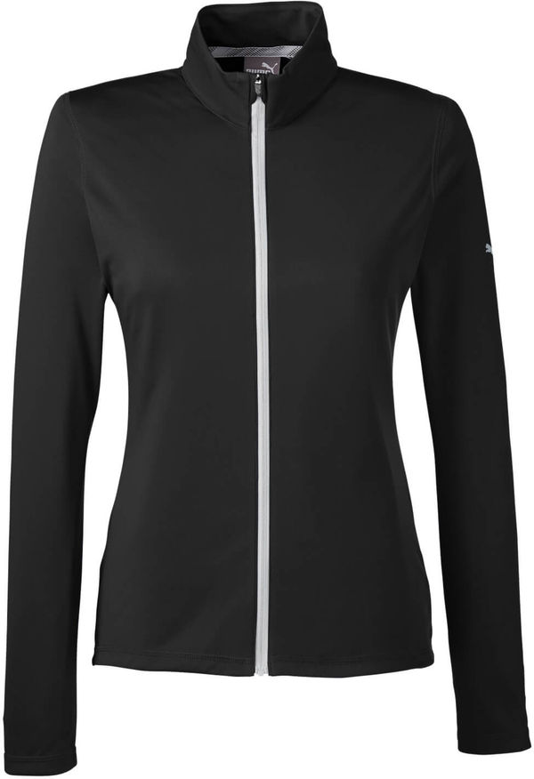 Am image of a Custom Puma Golf Ladies' Icon Full Zip in PUMA BLACK!