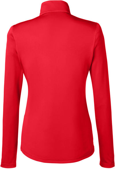 Am image of a Custom Puma Golf Ladies' Icon Full Zip in HIGH RISK RED!