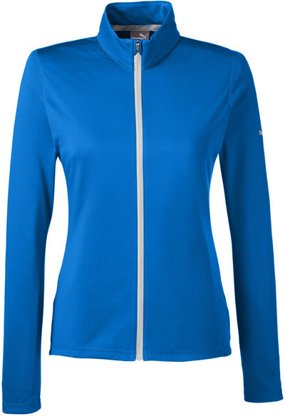Am image of a Custom Puma Golf Ladies' Icon Full Zip in LAPIS BLUE!